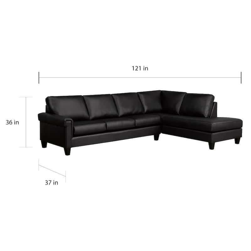 Brooke Top-grain Italian Leather Sectional Sofa