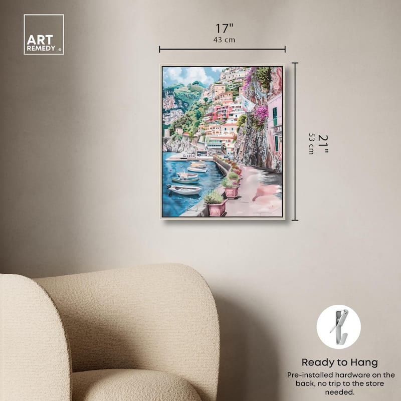 Lush Coastal Villa Entrance Canvas by Art Remedy