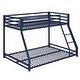 preview thumbnail 10 of 22, Avenue Greene Macie Twin over Full Metal Bunk Bed Blue