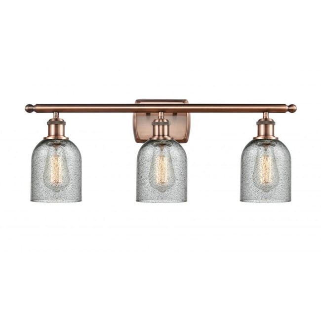 Innovations Lighting Caledonia 3 Light 26" Wide Bathroom Vanity Light - Antique Copper / Charcoal