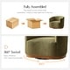 preview thumbnail 42 of 74, HULALA HOME Gema Modern 360°Swivel Chenille Ergonomic Barrel Accent Chair with Solid Wood Legs