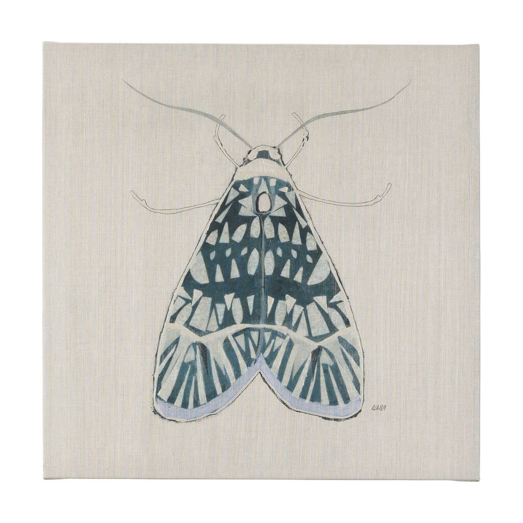 Moth Blue I (30 x 30 ) Canvas Art Print