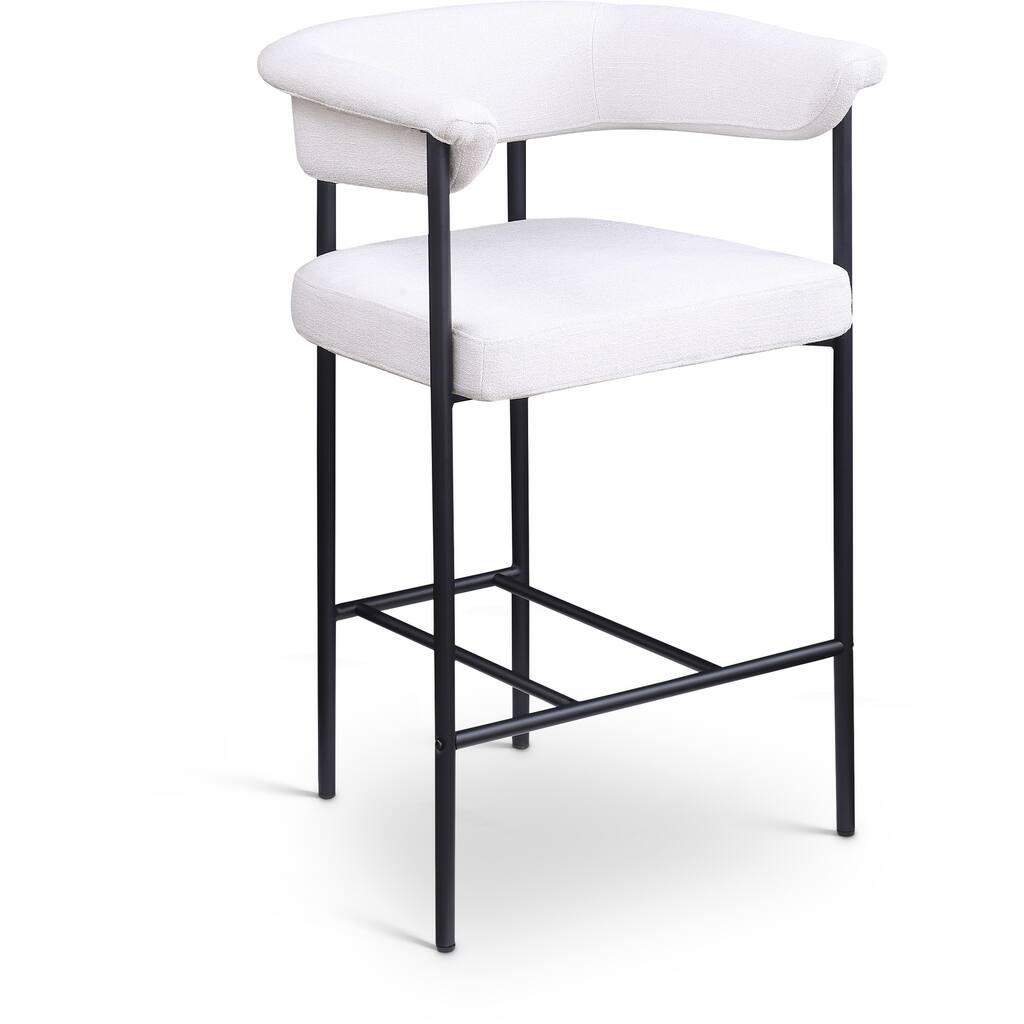 Malin Linen Textured Fabric Counter Stool, Set Of 2