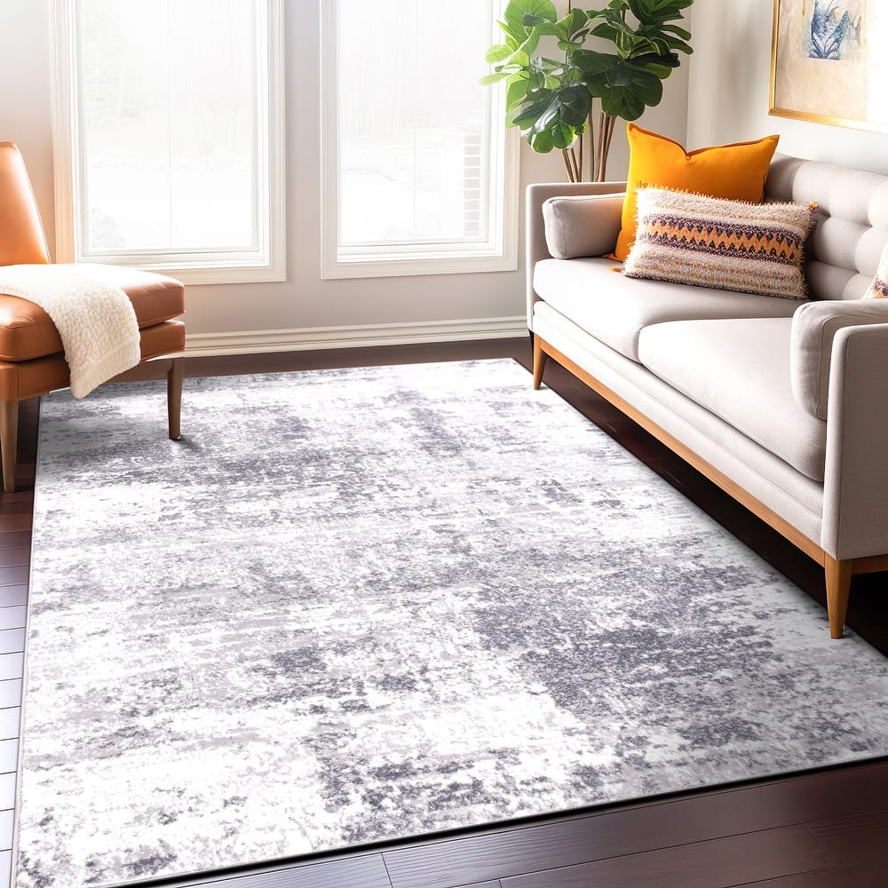 World Rug Gallery Distressed Abstract Area Rug