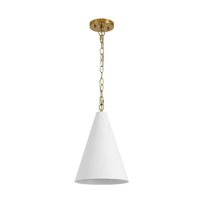 Modern 1-Light Dimmable Conical Single Pendant - N/A