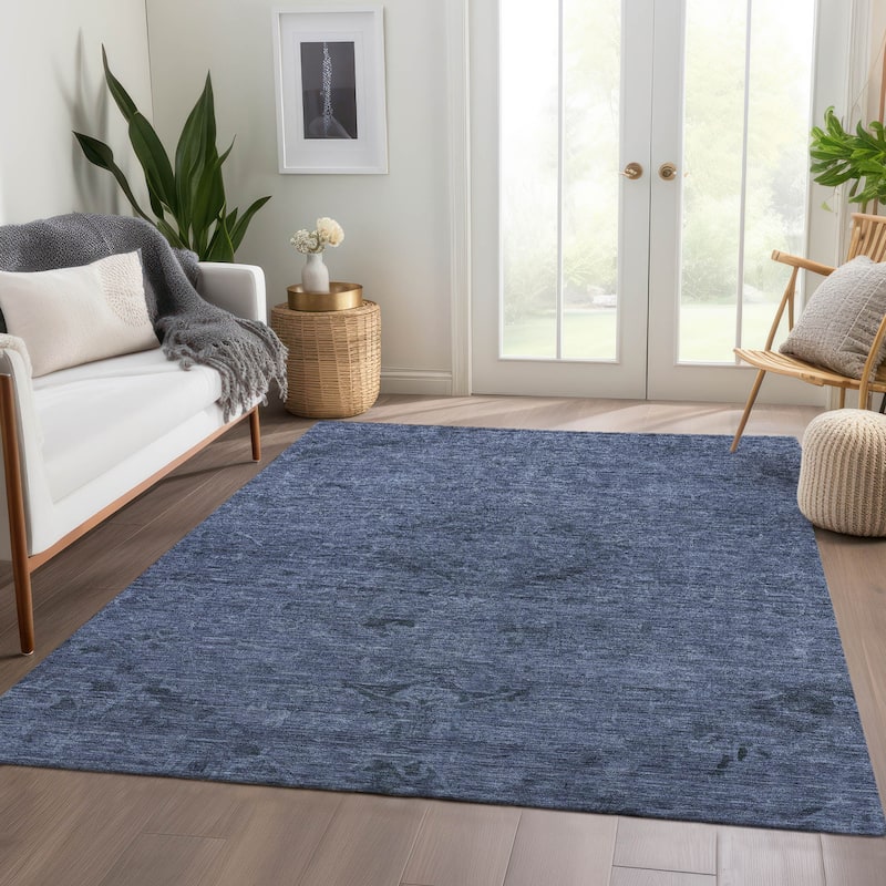Machine Washable Indoor/ Outdoor Vintage Traditional Chantille Rug
