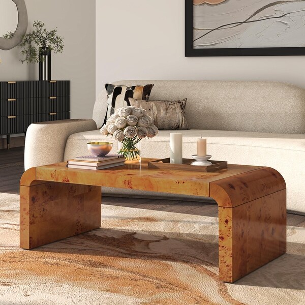 NPD Furniture Adriel Burl Wood Coffee Table - Bed Bath & Beyond