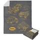 preview thumbnail 6 of 52, Tonka Hasbro Silk Touch Sherpa Throw Blanket 50" x 60" - Truck Sketches