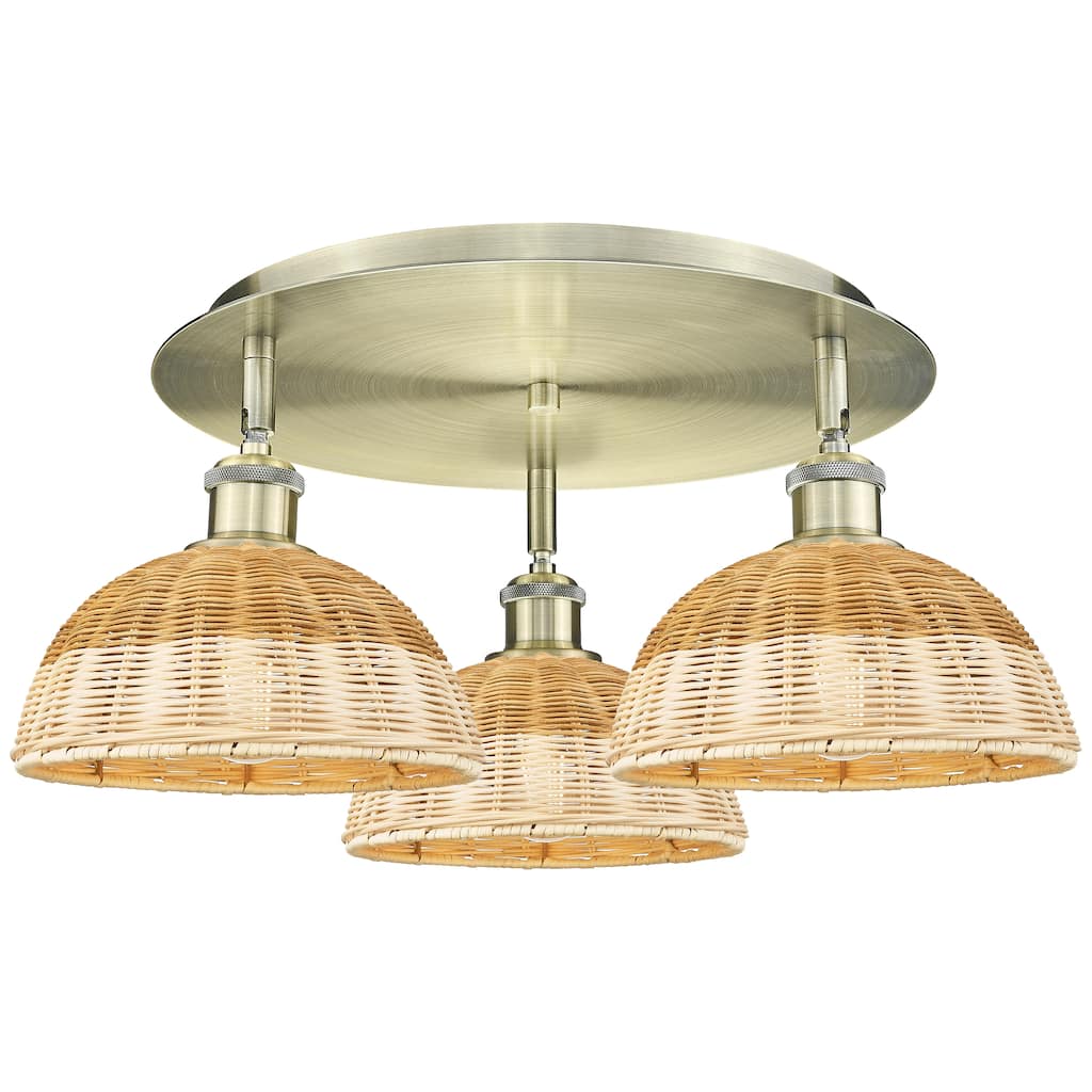 Innovations Lighting Endless Possibilities Ballston - Bristol Natural II - 3 Light 21" Flush Mount