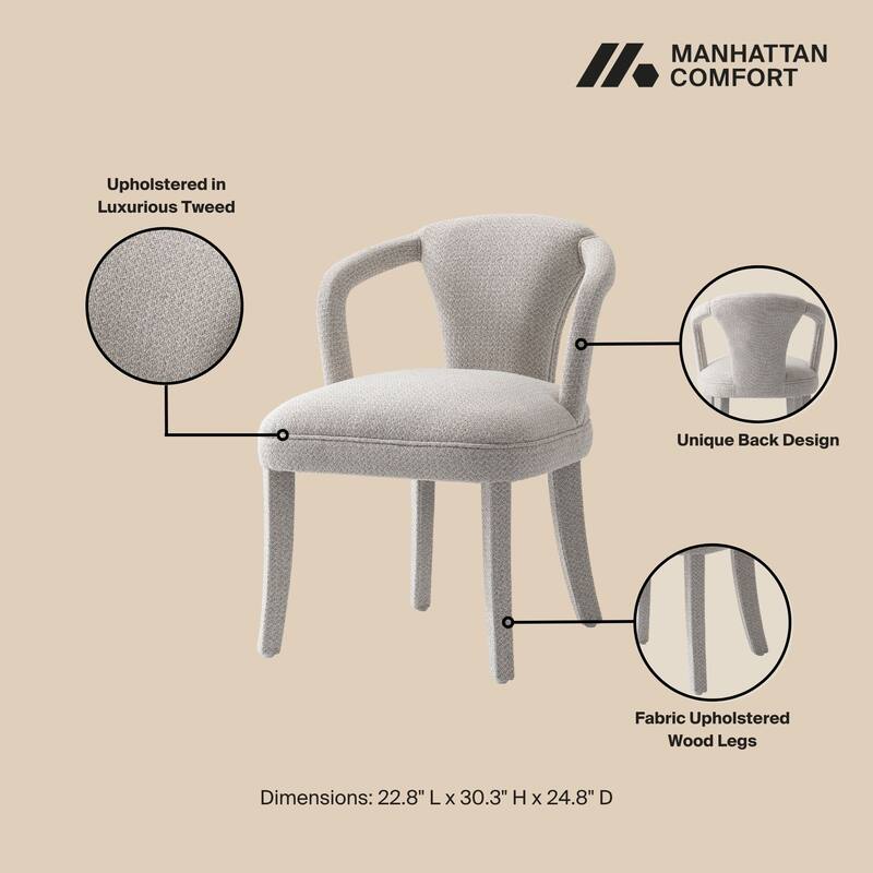 Manhattan Comfort 5-Piece Hathaway Modern 47.24 Solid Wood Round Dining Set