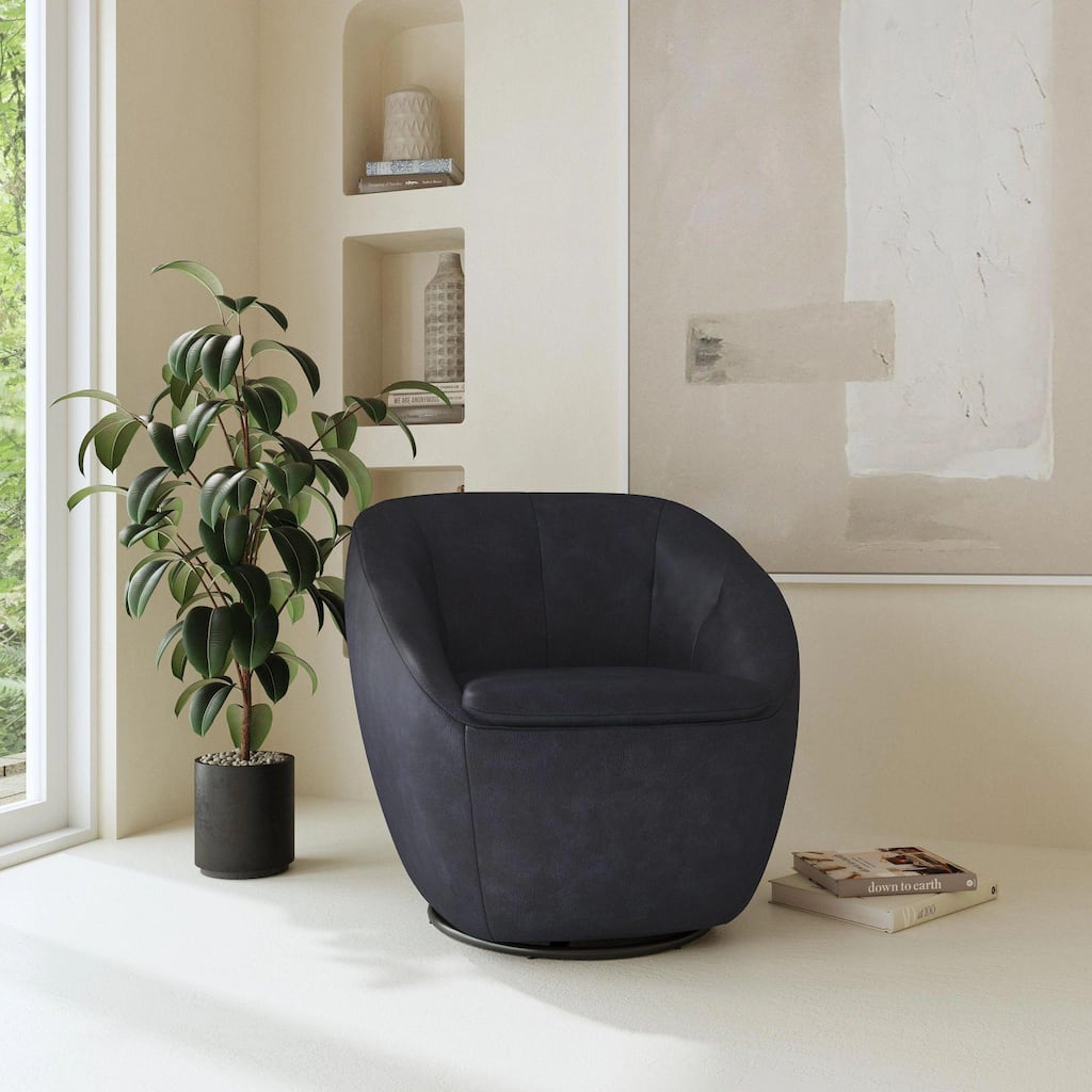 Wade Leather Swivel Chair by Flexsteel