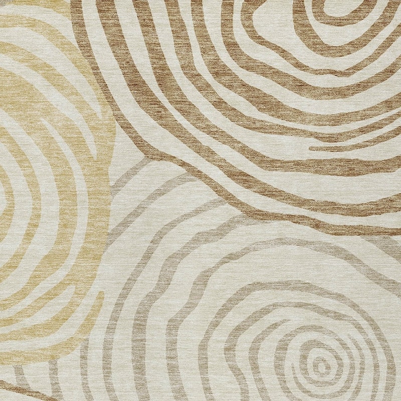 HomeRoots Abstract Transitional Rectangle Outdoor Rug