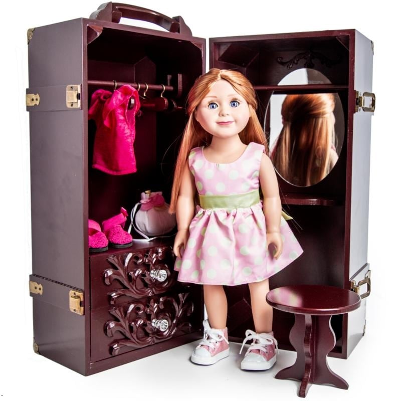 American Girl Wooden Doll Trunk 