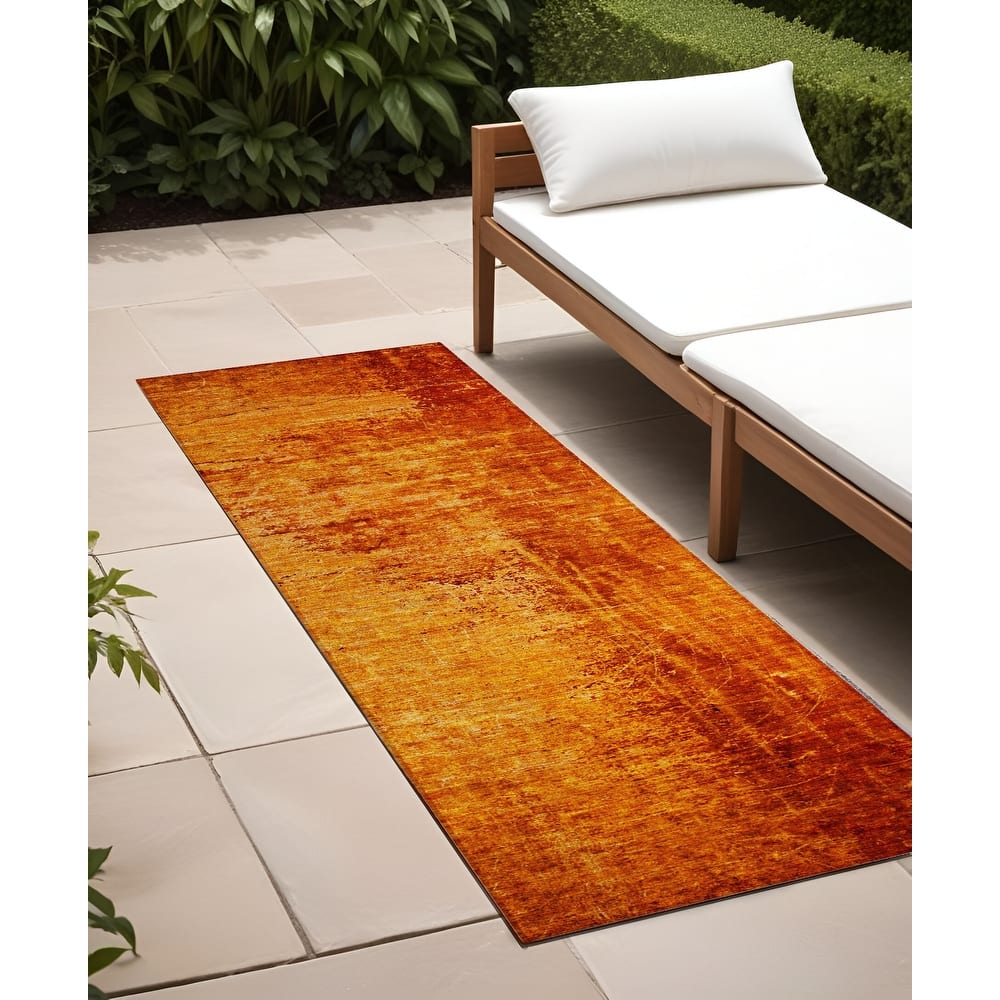 Almilo Artistic Abstract Weather Resistant Blended Style Outdoor Rug