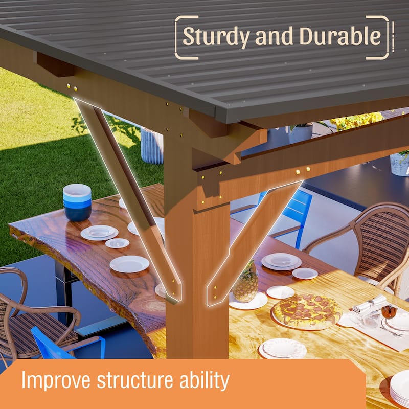 GDFStudio - Oliver Heavy Duty Outdoor Carport Gazebo with Waterproof Shade and Reinforced Base