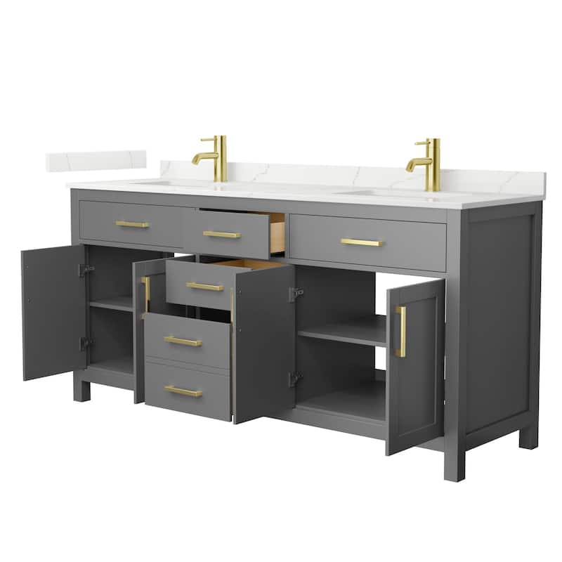 Wyndham Collection WCG2424-72D-QTZ-UNSMXX Beckett 72" Free Standing