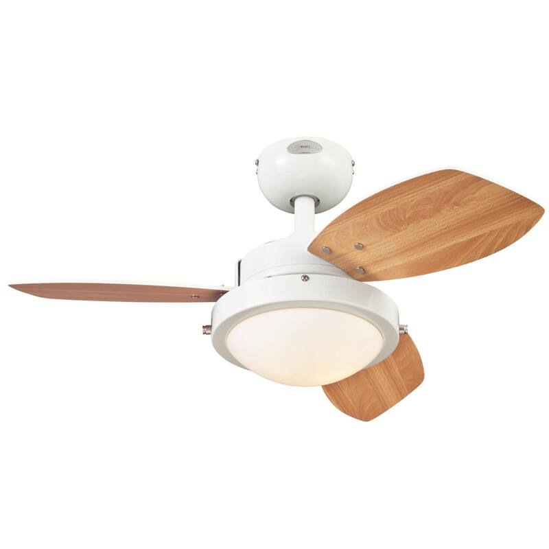 Westinghouse Lighting Wengue 30-Inch 3-Blade Indoor Ceiling Fan with Dimmable LED Light and Opal Frosted Glass
