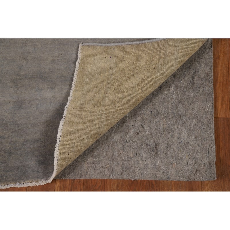 Hand Knotted Oriental 100% Wool Carpet Modern Solid Greys & Charcoal Gabbeh Area Rug - 4' 4'' X 3' 4''