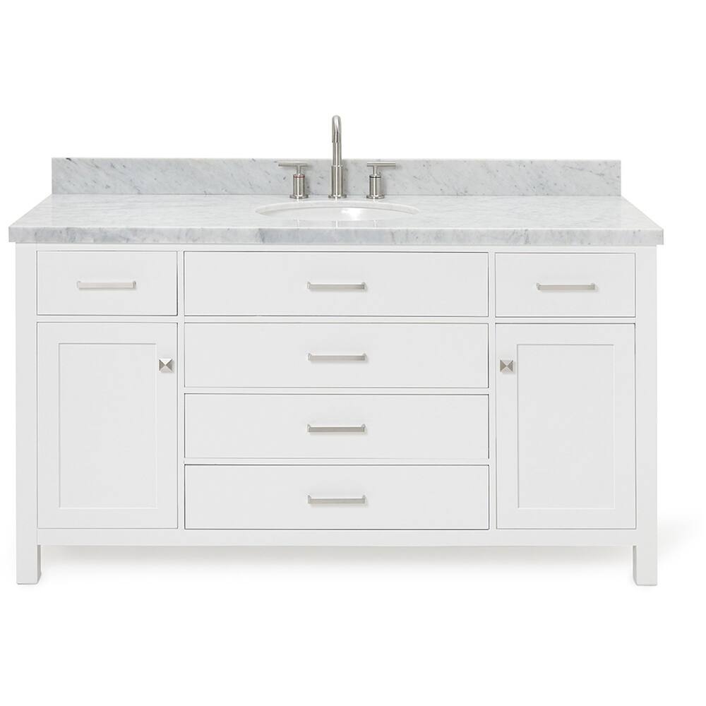 Ariel H061SCWOVO Bristol 61" Free Standing Single Oval Basin Vanity