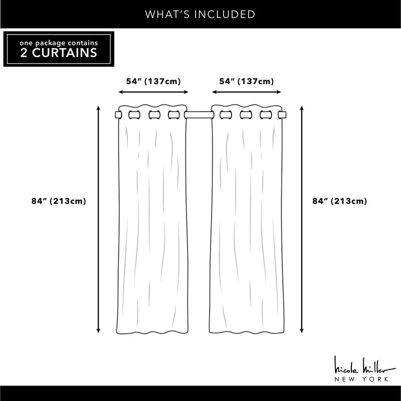 Nicole Miller Canvas Outdoor Curtain Panel Pair