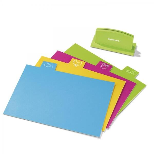 Shop Cuisinart Cutting Mat Set With Stand 5 Piece Set Overstock 30092472