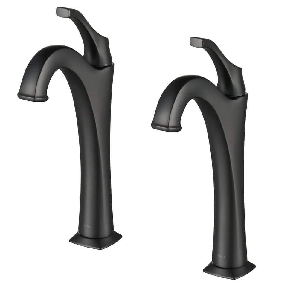 Kraus Pack of (2) Arlo 1.2 GPM Vessel Single Hole Bathroom Faucet with