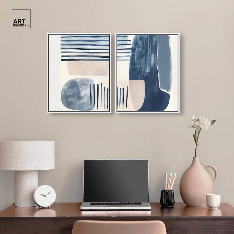 Fluid Inertia II Canvas Set of 2 by Art Remedy