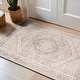preview thumbnail 53 of 102, Medallion Flat Pile Washable Rug – Pet Friendly, Non-Slip, Perfect for Entryway, Living Room, and Bedroom 2' x 3' - Beige