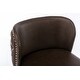 preview thumbnail 47 of 47, Modern PU Upholstered Bar Stools Set of 2, Adjustable Seat Height Swivel Bar Chair, Tufted Backrest Rivet Decorative Bar Stool