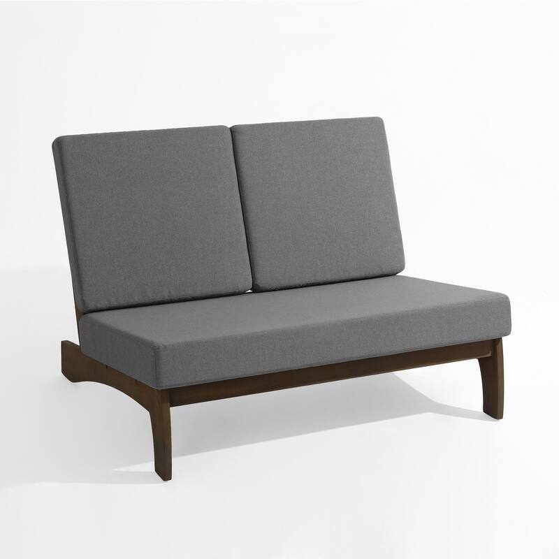 Casual Teak Wood Large 7-Piece Outdoor Patio Conversation Set