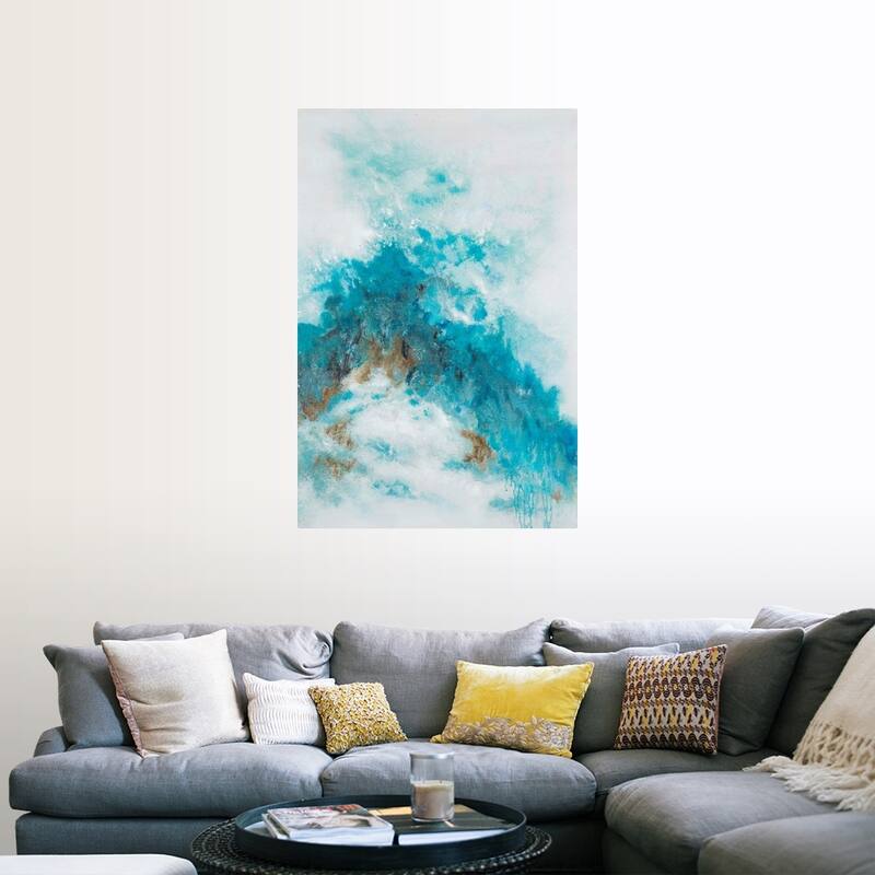 "Aqua Sea Spray" Poster Print - 32" x 48"