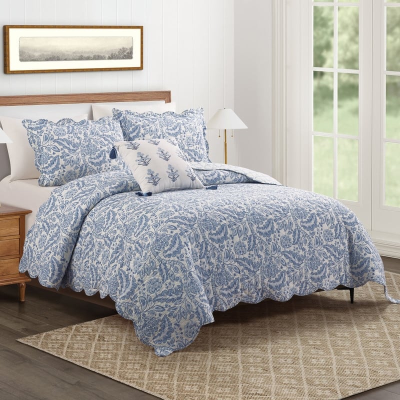 Peeples Song 3-Piece Cotton Reversible Quilt Set