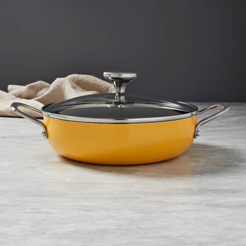 Infuse 3Qt Aluminum Caldero / Saute Pan - Yellow