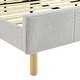 preview thumbnail 22 of 29, Upholstered Platform Bed Frame, Soft Headboard, Wood Support, Grey or White