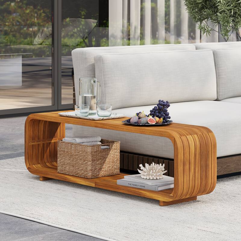 Christopher Knight Home - Melow Modern Solid Acacia Wood Coffee Table