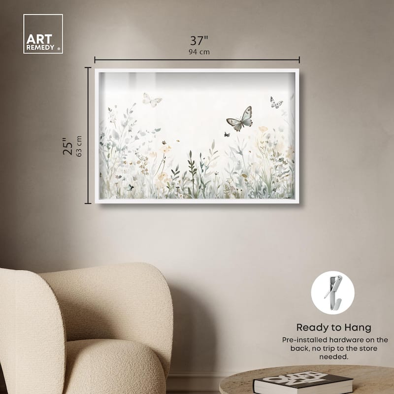 Butterfly Field Shadowbox by Art Remedy