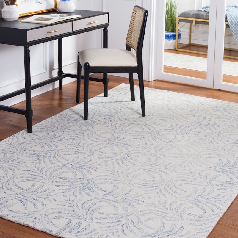 Martha Stewart by SAFAVIEH Handmade Asumi Rug - 3' x 5' - Ivory/Blue