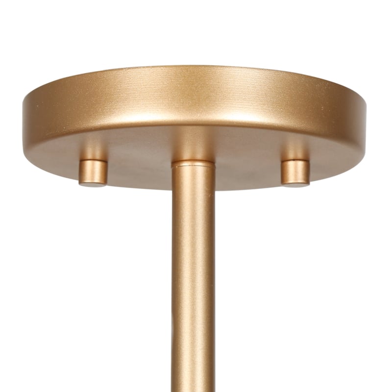 Mid-Century Modern 3 Lights Semi-flush Mount Drum Ceiling Lights Foryer with Crystal Glass Shade - D14'' x H12''