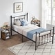 preview thumbnail 22 of 27, Taomika 3-Pieces Modern Bedroom Sets with Black Bed Frame