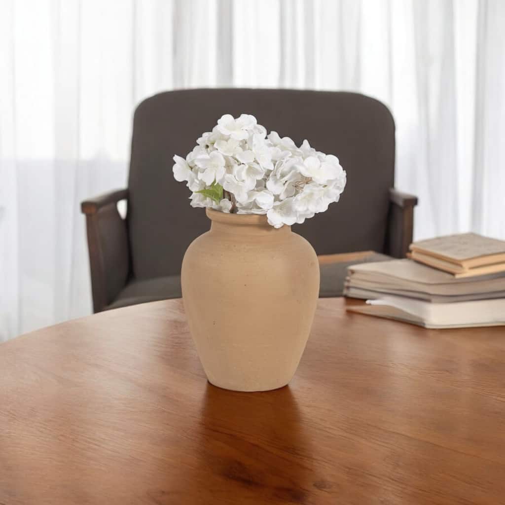 Decorative Round Pottery Vase for Home Decor