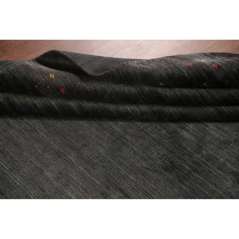 Gabbeh Area Rug Handmade Tribal Wool Carpet - 8'2" x 9'9"