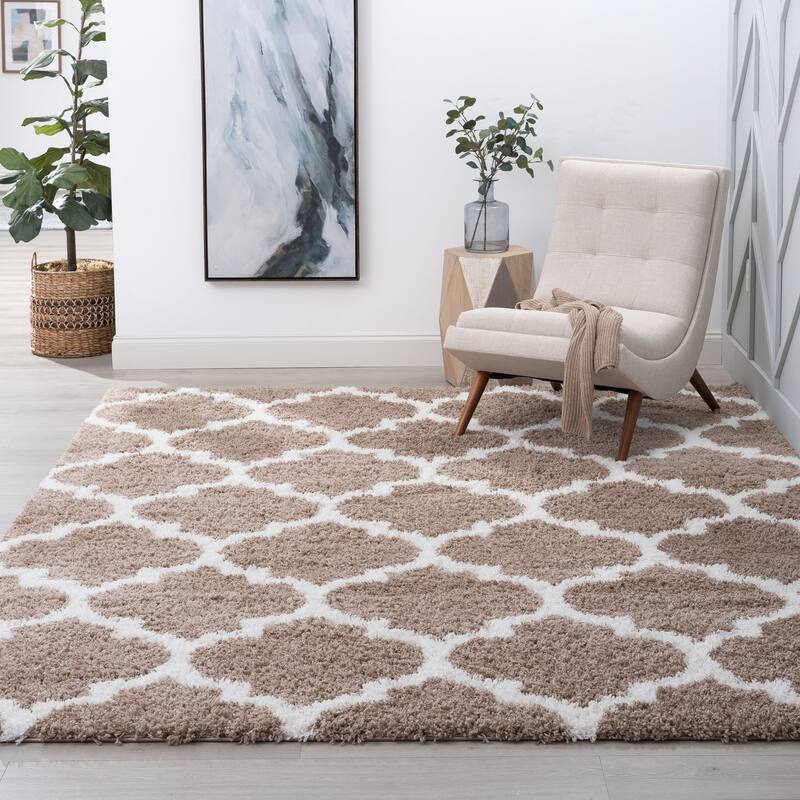 Joy Shag Moroccan Geometric Indoor Area Rug