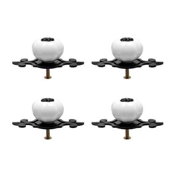 Shop 4pcs Ceramic Knobs Drawer Pumpkin Shape Pull Handle Furniture