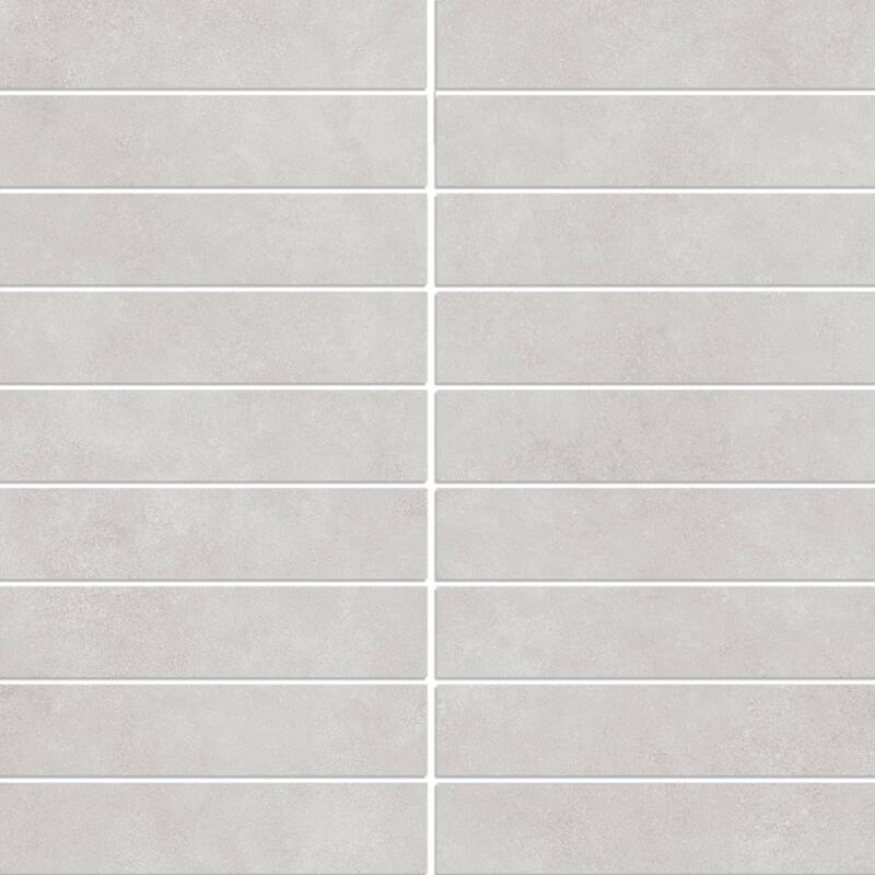 Foundry 1x6 Matte Porcelain Subway Mosaic Tile - Floor, Wall, Backsplash - 4 x 4 Sample - Ceniza