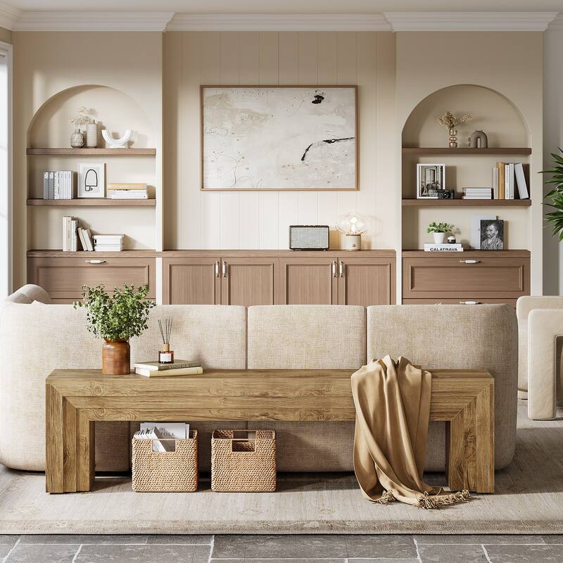 70.9" Extra Long Wooden TV Stand for 75-Inch TVs, Entertainment Center Media Console for Living Room