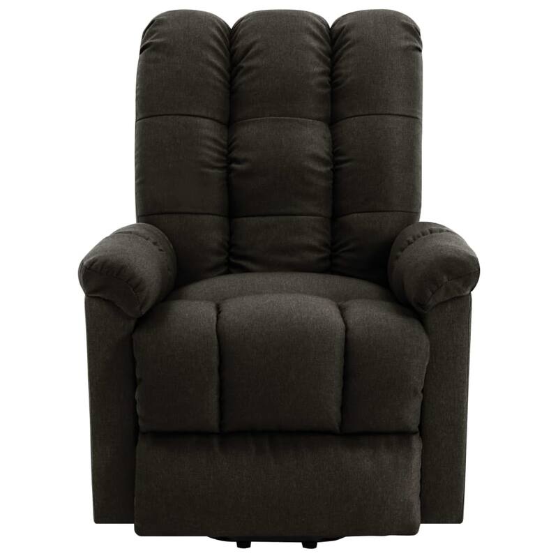 vidaXL Power Lift Recliner Dark Brown Fabric - 29.9" x 36.2" x 40.2"