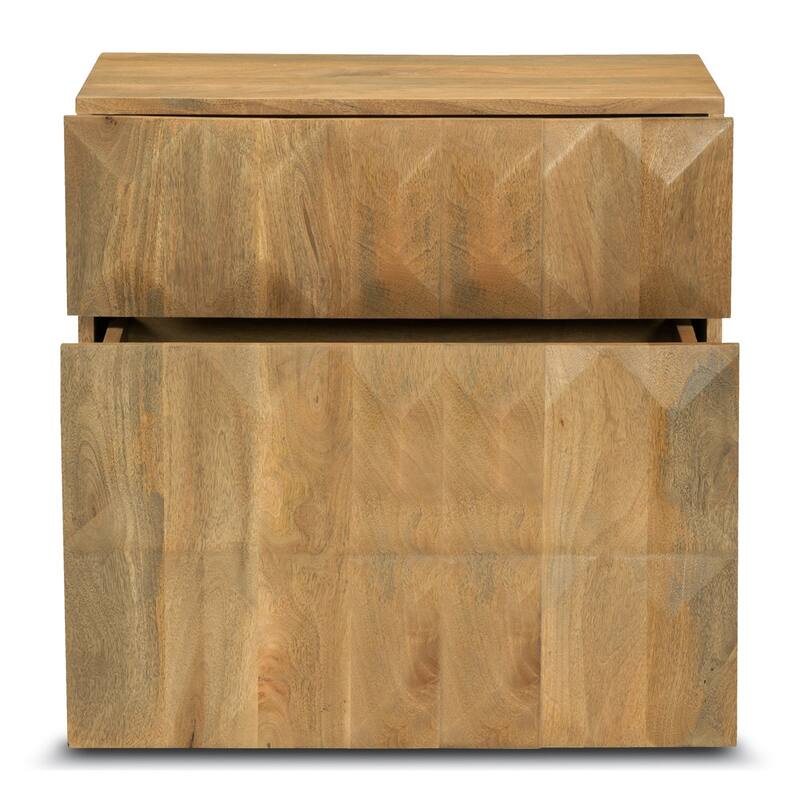 Poly & Bark Mango Wood Laso Nightstand