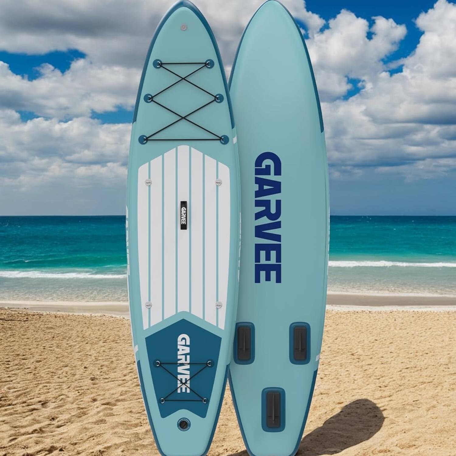 Inflatable Paddle Board with Premium Accessories for Sea and Lakes