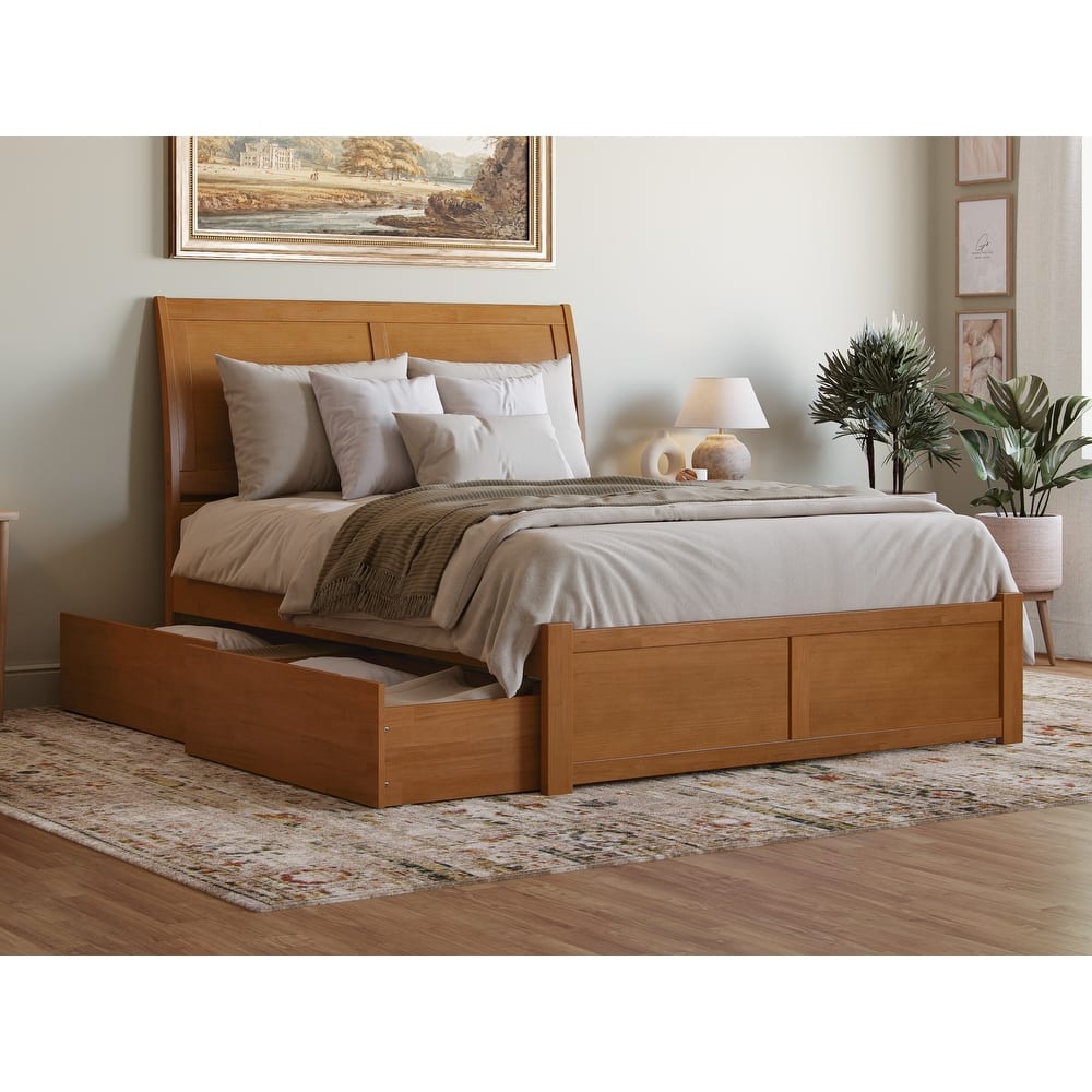Portland Platform Bed with Footboard and Storage Drawers