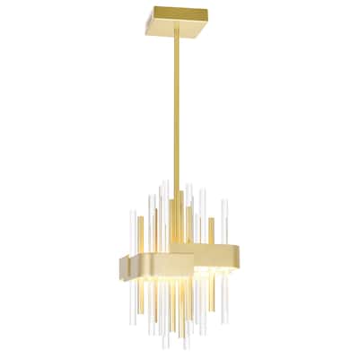 Millipede 8 in LED Satin Gold Mini Pendant - Satin Gold
